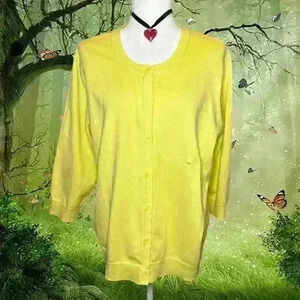 NWT Eddie Bauer Yellow Button Up